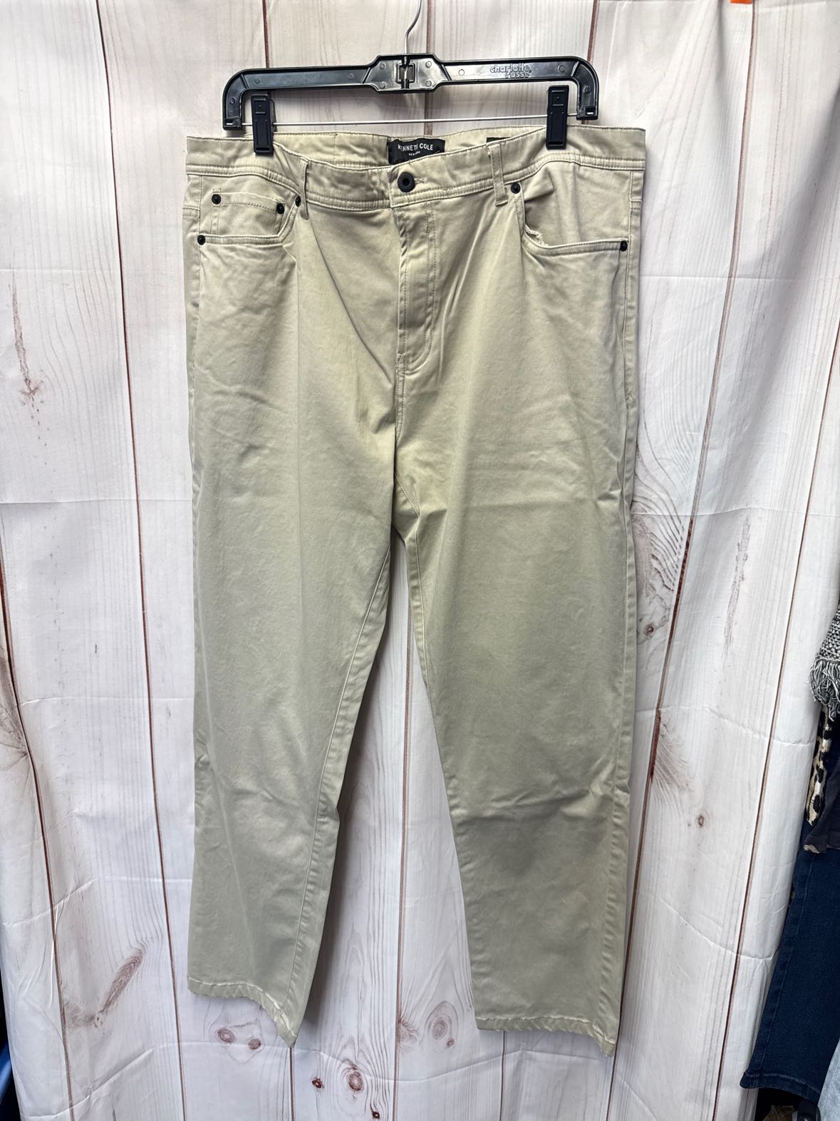 Kenneth Cole Men's Size 36x30 Beige Pants Slim Fit