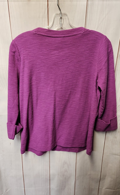 J Jill Women's Size XS Petite Purple 3/4 Sleeve Top