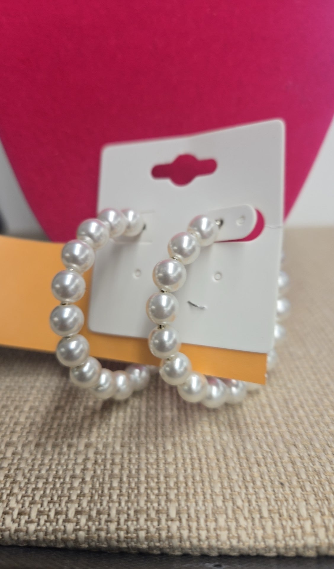 Pearl Hoop Earrings
