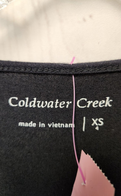 Coldwater Creek Women's Size XS Black Sleeveless Top
