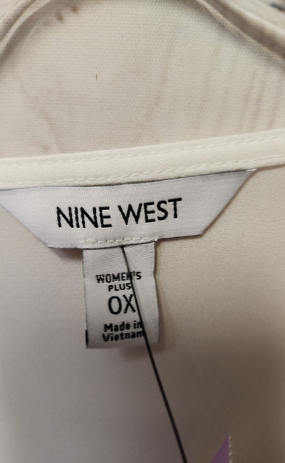 Nine West Women's Size XL White Sleeveless Top