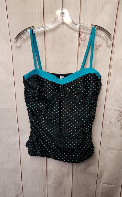 Charm Leaks Women's Size XL Black Swim Top