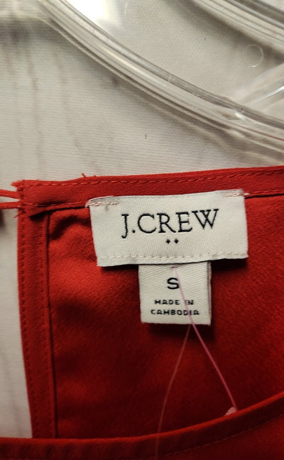NWT J Crew Women's Size S Red Short Sleeve Top