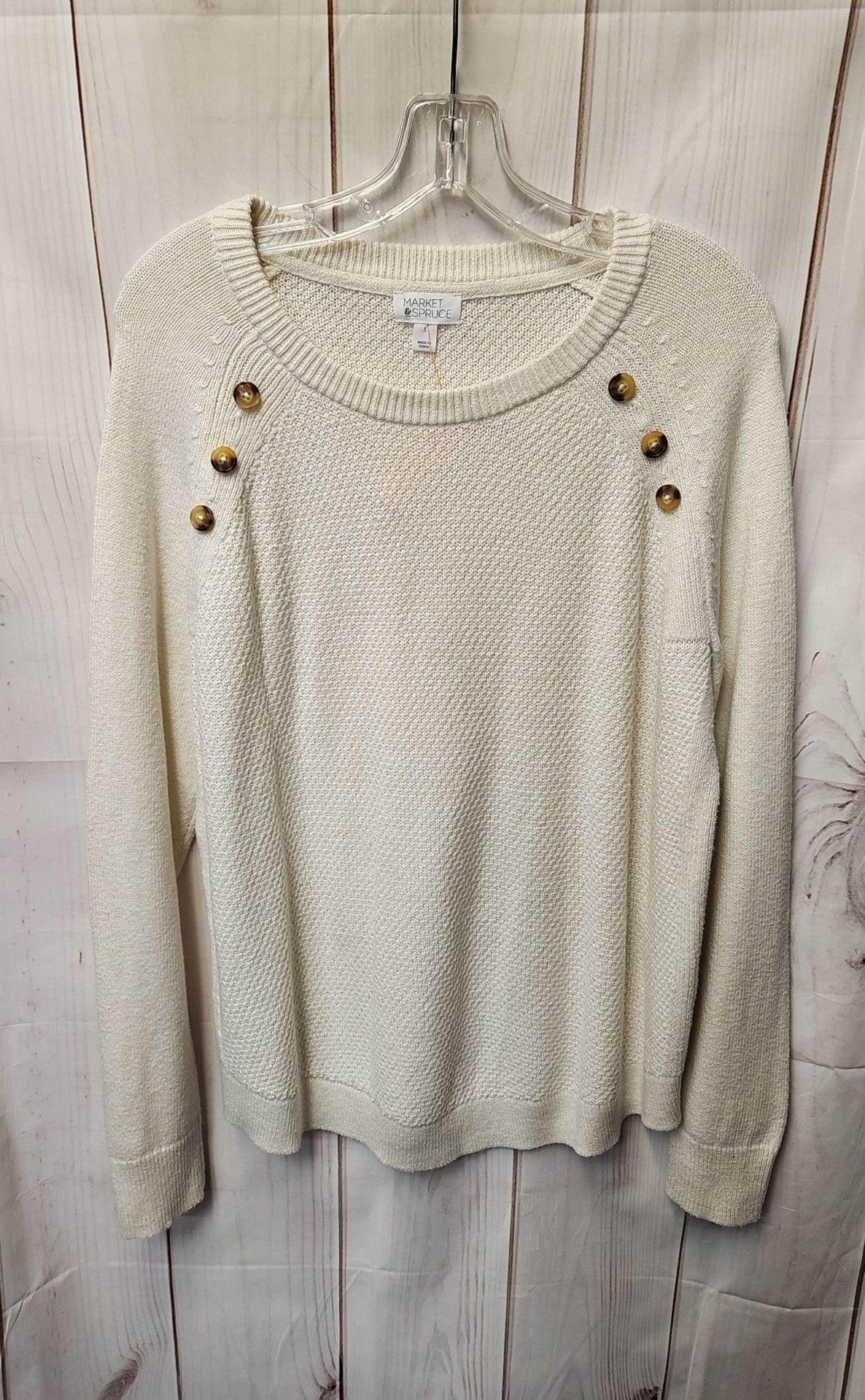 Market & Spruce Women's Size L Beige Sweater