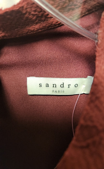 Sandro Women's Size 3 = US 8 Maroon Sleeveless Top