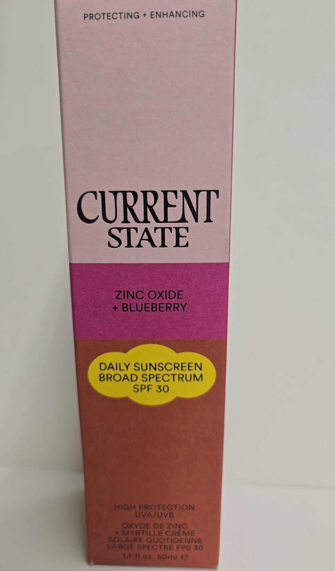 NIB Current State Zinc Oxide & Blueberry Daily Sunscreen SPF30 1.7oz Cosmetic