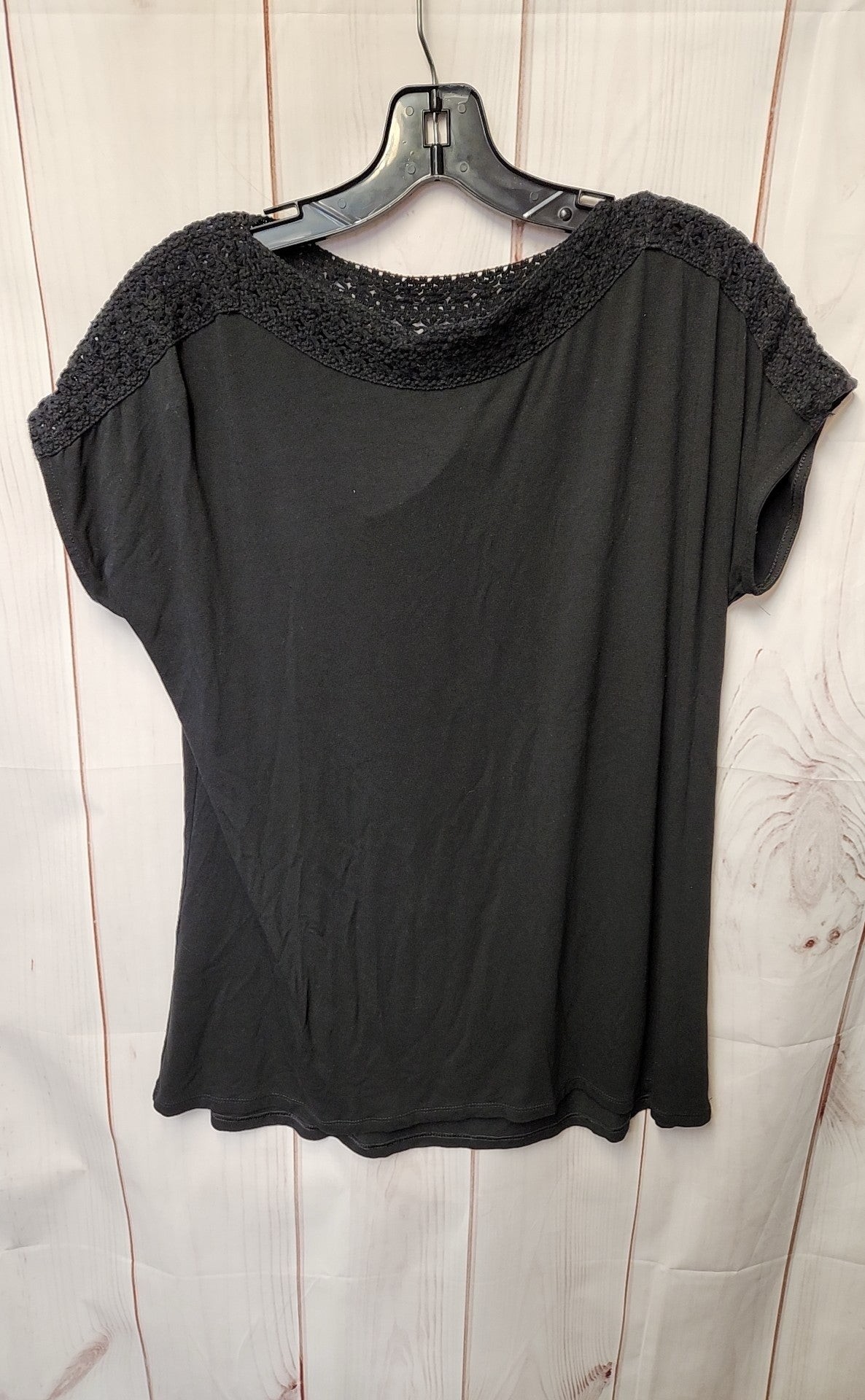 J Jill Wearever Collection Women's Size S Black Short Sleeve Top