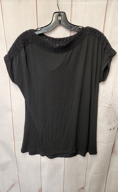 J Jill Wearever Collection Women's Size S Black Short Sleeve Top