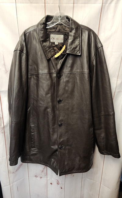 Excelled Men's Size 2X Brown Leather Jacket