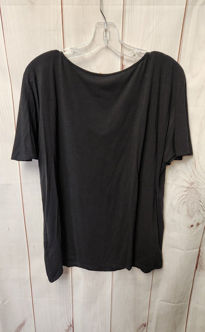 Encircled Women's Size XXL Black Short Sleeve Top