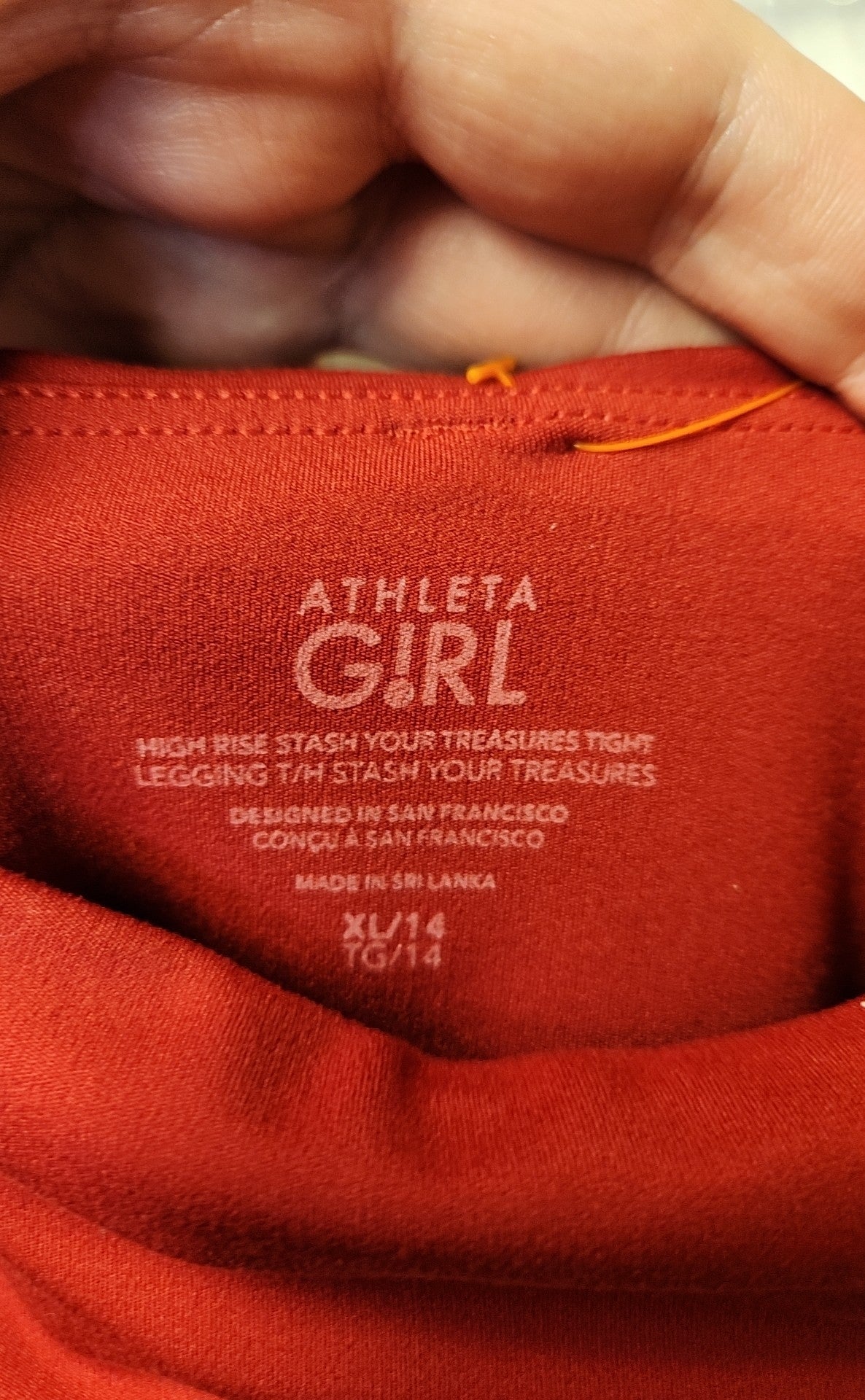 Athleta Girl's Size 14 Red Leggings