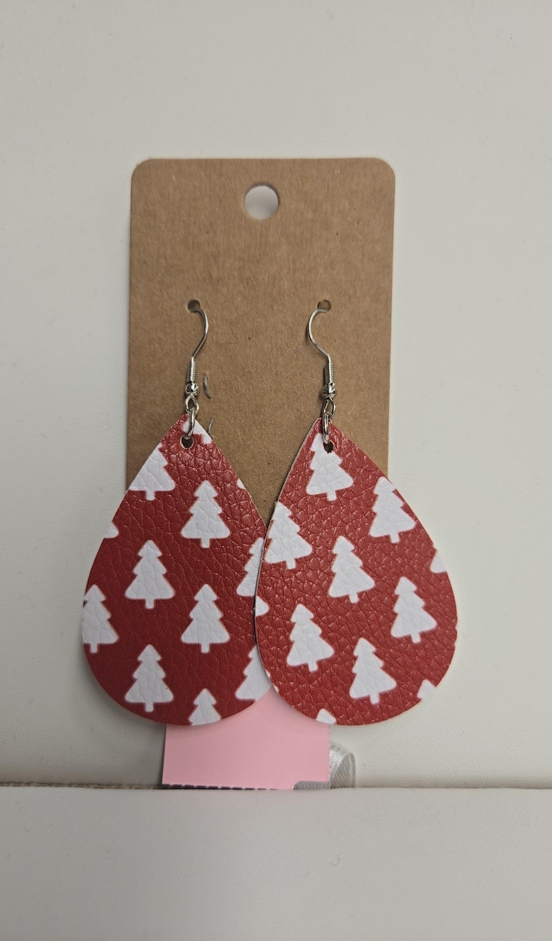 Red Tree Earrings