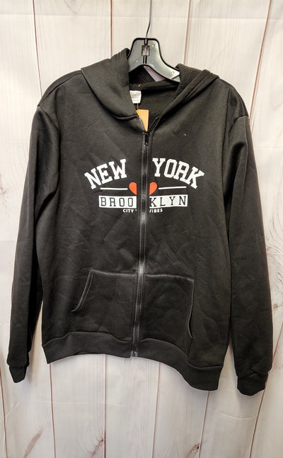Women's Size M Black Full Zip Hooded Sweatshirt