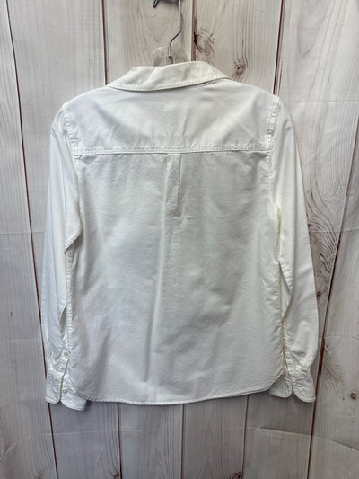 J Crew Women's Size XS White Long Sleeve Top