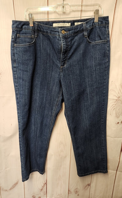 Jones New York Women's Size 32 (13-14) Blue Jeans City Cuffed Capri