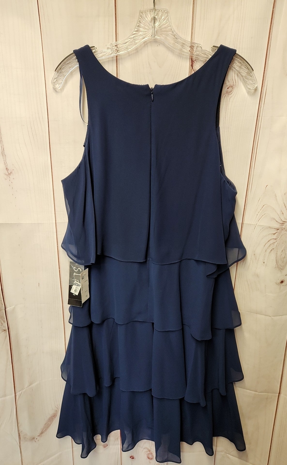 NWT Slny Women's Size 16 Navy Beaded Dress