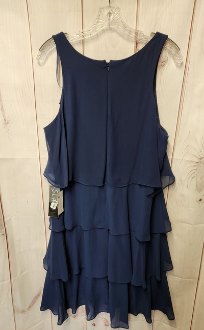 NWT Slny Women's Size 16 Navy Beaded Dress