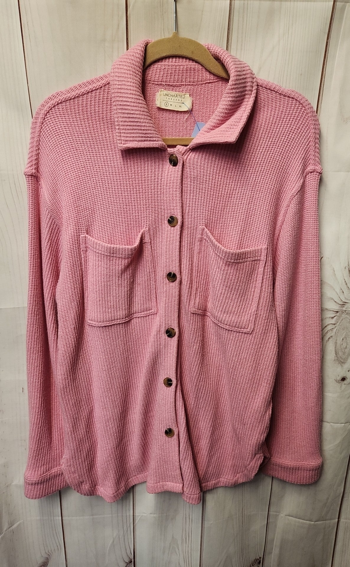 Uncharted Threads Women's Size S Pink Cardigan