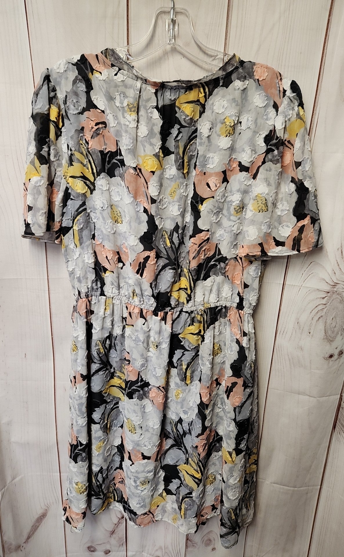 Loft Women's Size M Gray Floral Dress