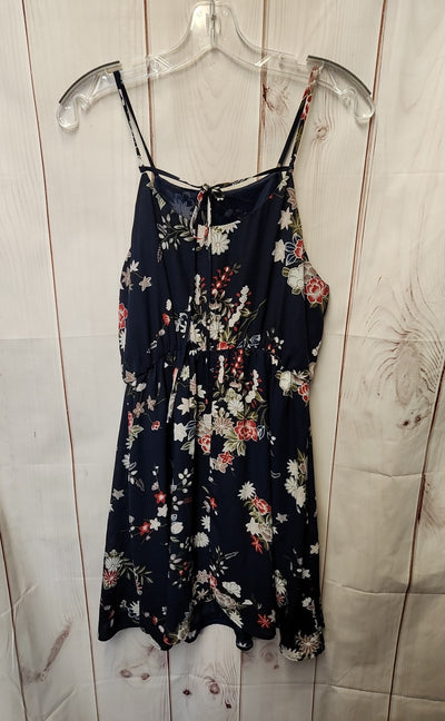 Lush Women's Size L Navy Floral Dress