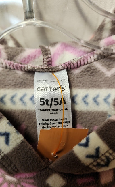 Carters Girl's Size 5 Gray & Pink Sweatshirt