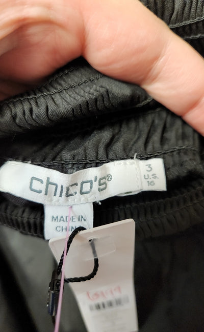 NWT Chico's Women's Size 3 = US 16 Black Skirt
