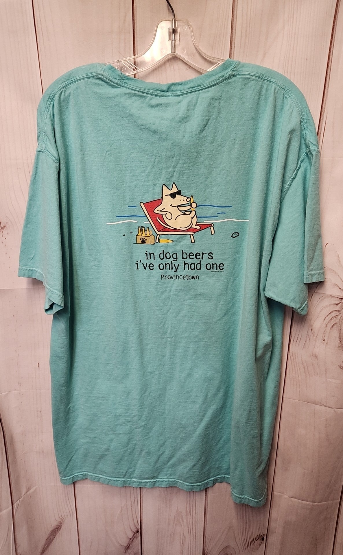Teddy the Dog Men's Size XL Light Blue Shirt