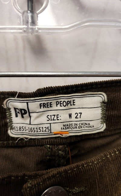 Free People Women's Size 27 (3-4) Brown Corduroy Pants