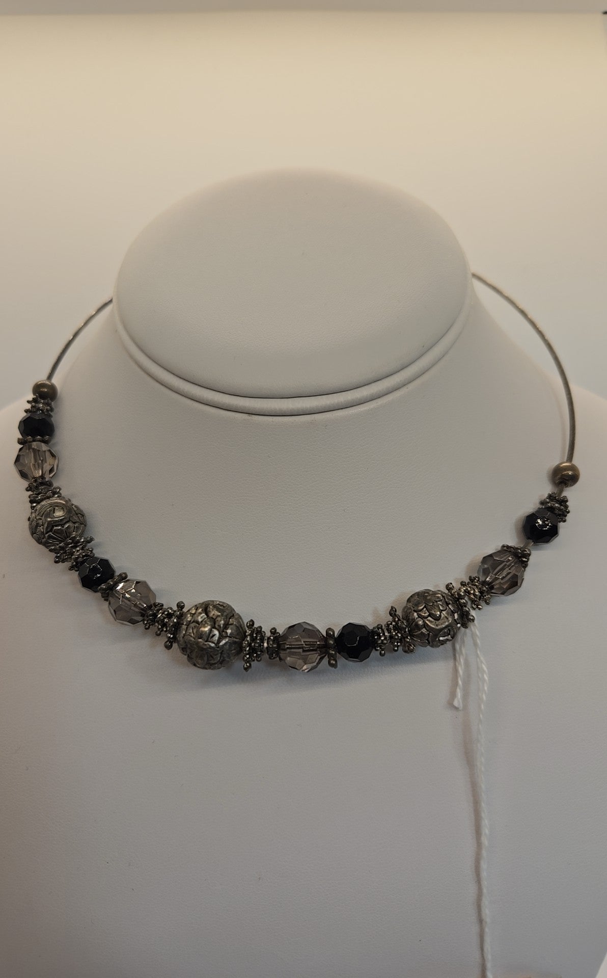 Gray Beaded Necklace