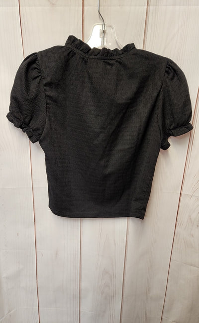 Monteau Women's Size S Black Short Sleeve Top