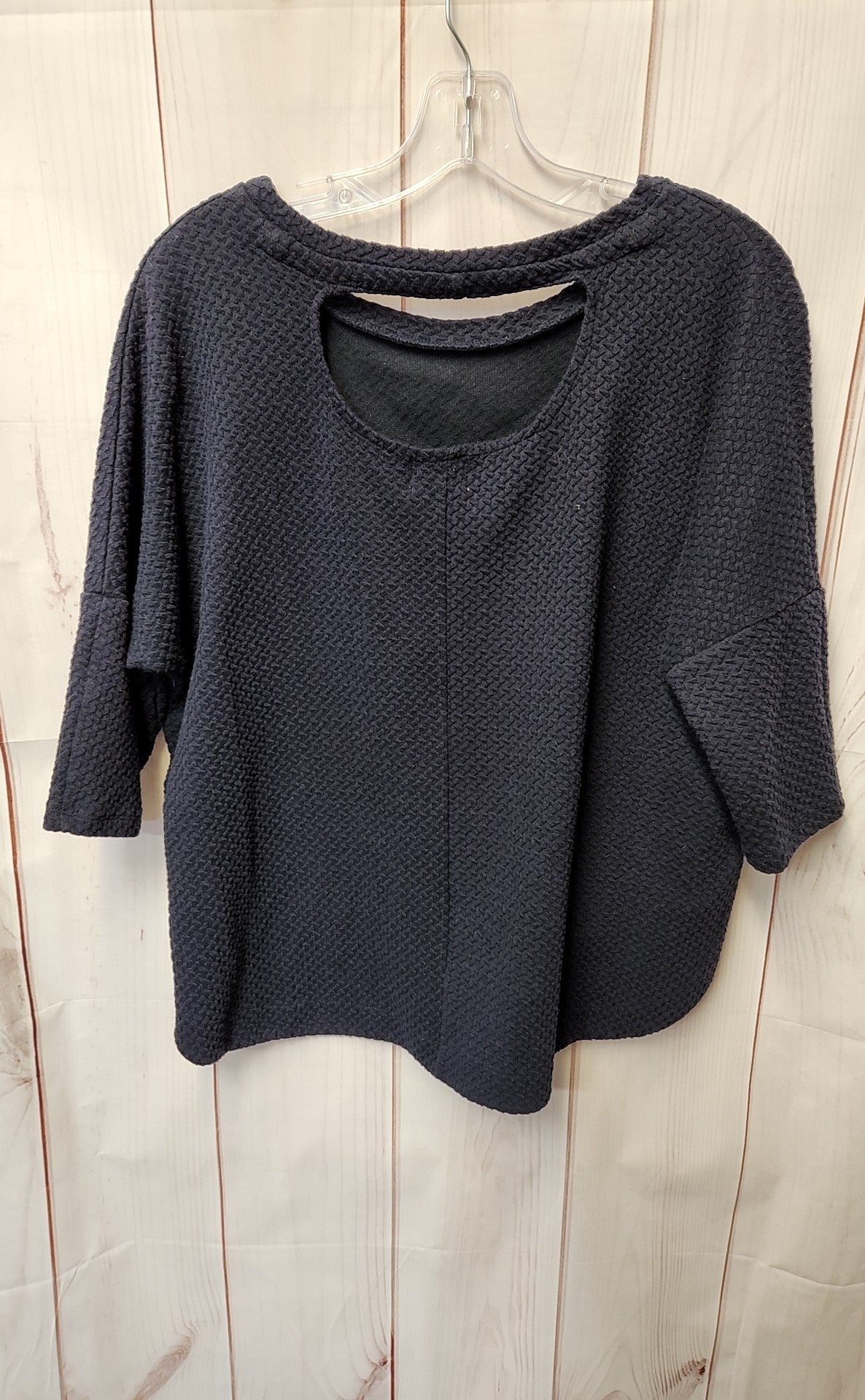 Deletta Women's Size S Navy Short Sleeve Top