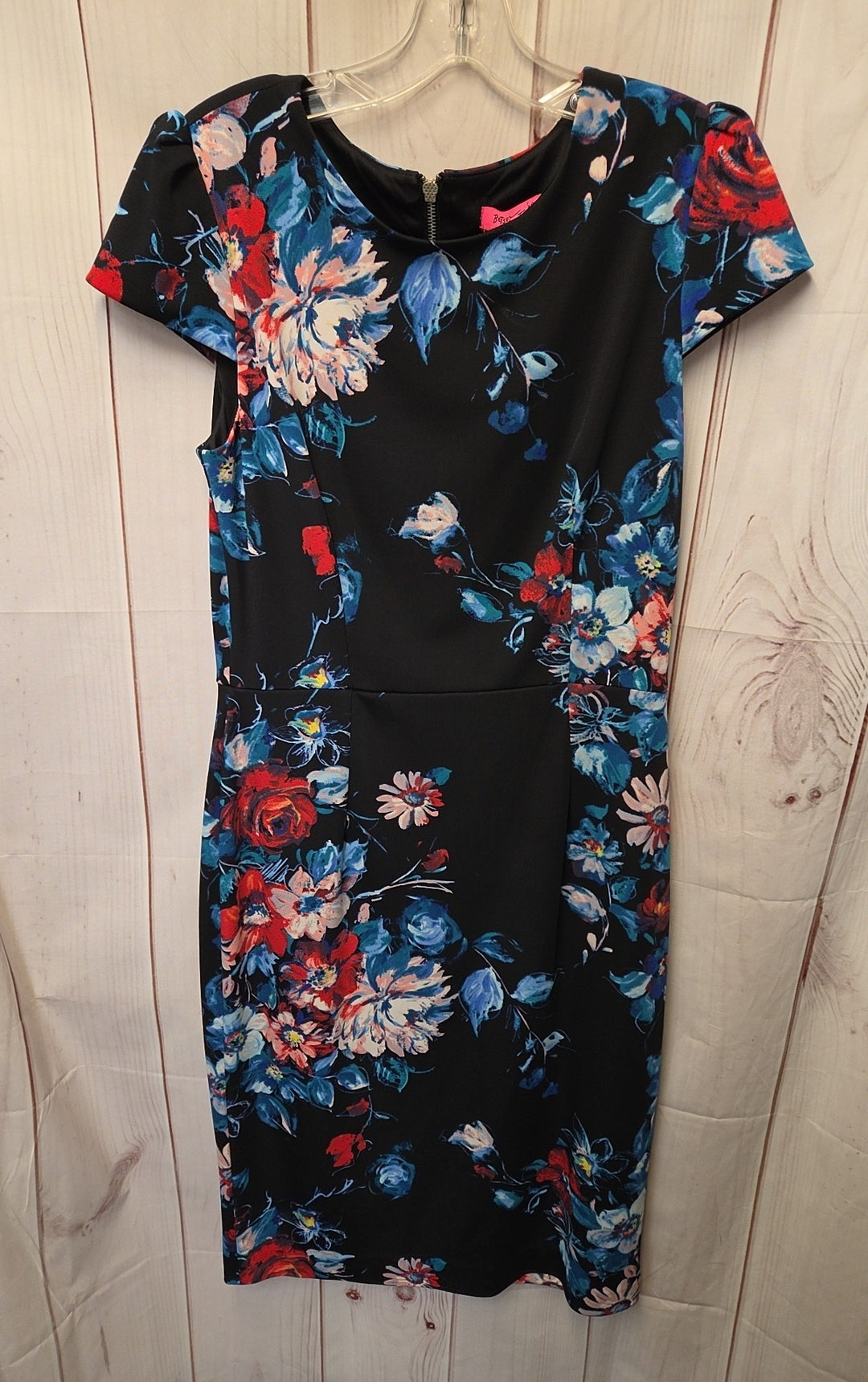 Betsey Johnson Women's Size 12 Black & Blue Floral Dress – Off The Rack