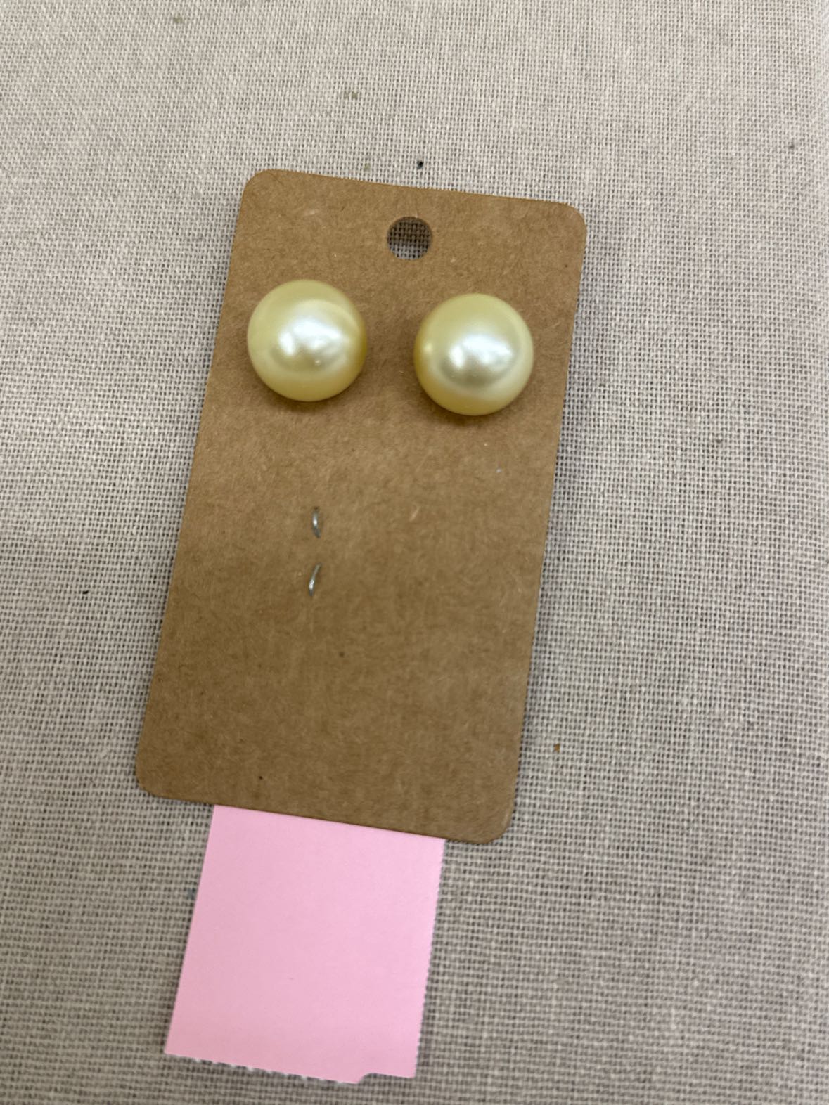 White Stud Earrings