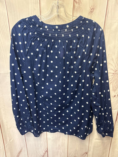 Talbots Women's Size L Navy Long Sleeve Top