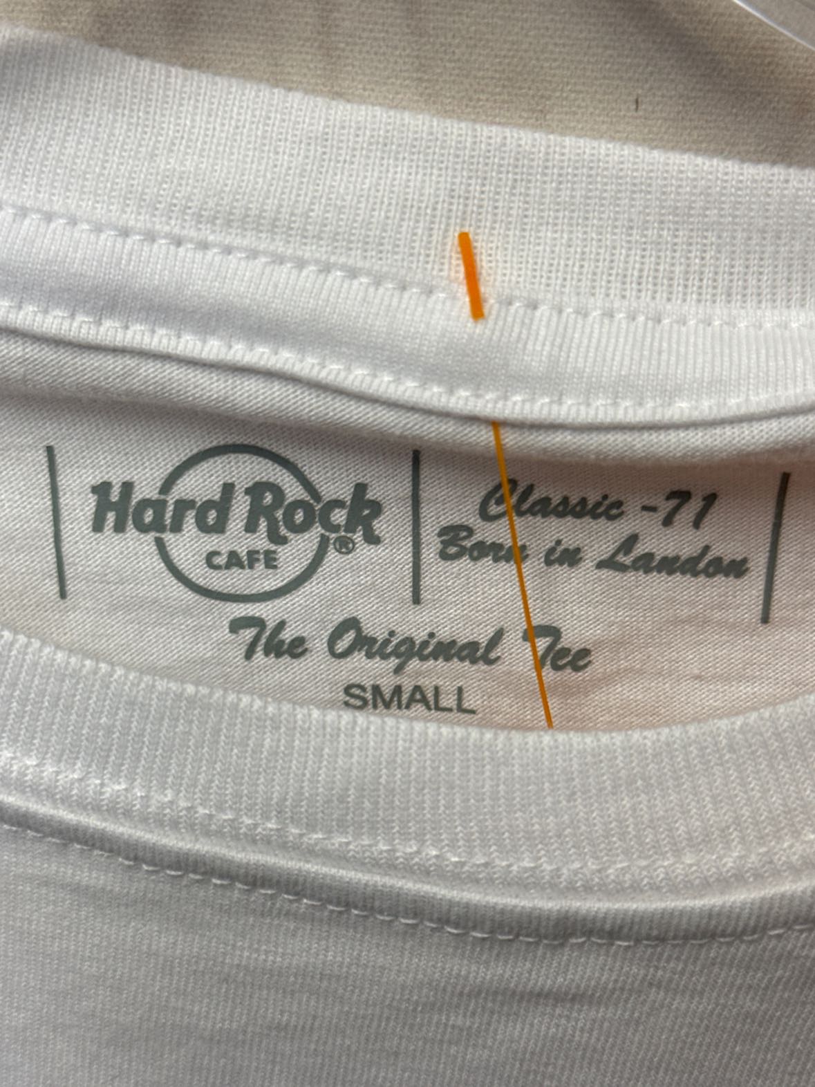 NWT Hard Rock Cafe Women's Size S White Short Sleeve Top