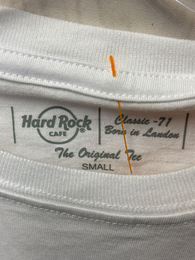 NWT Hard Rock Cafe Women's Size S White Short Sleeve Top