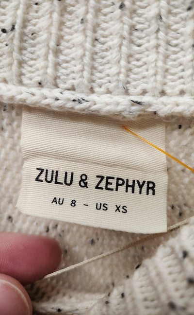 Zulu & Zephyr Women's Size XS White Sweater