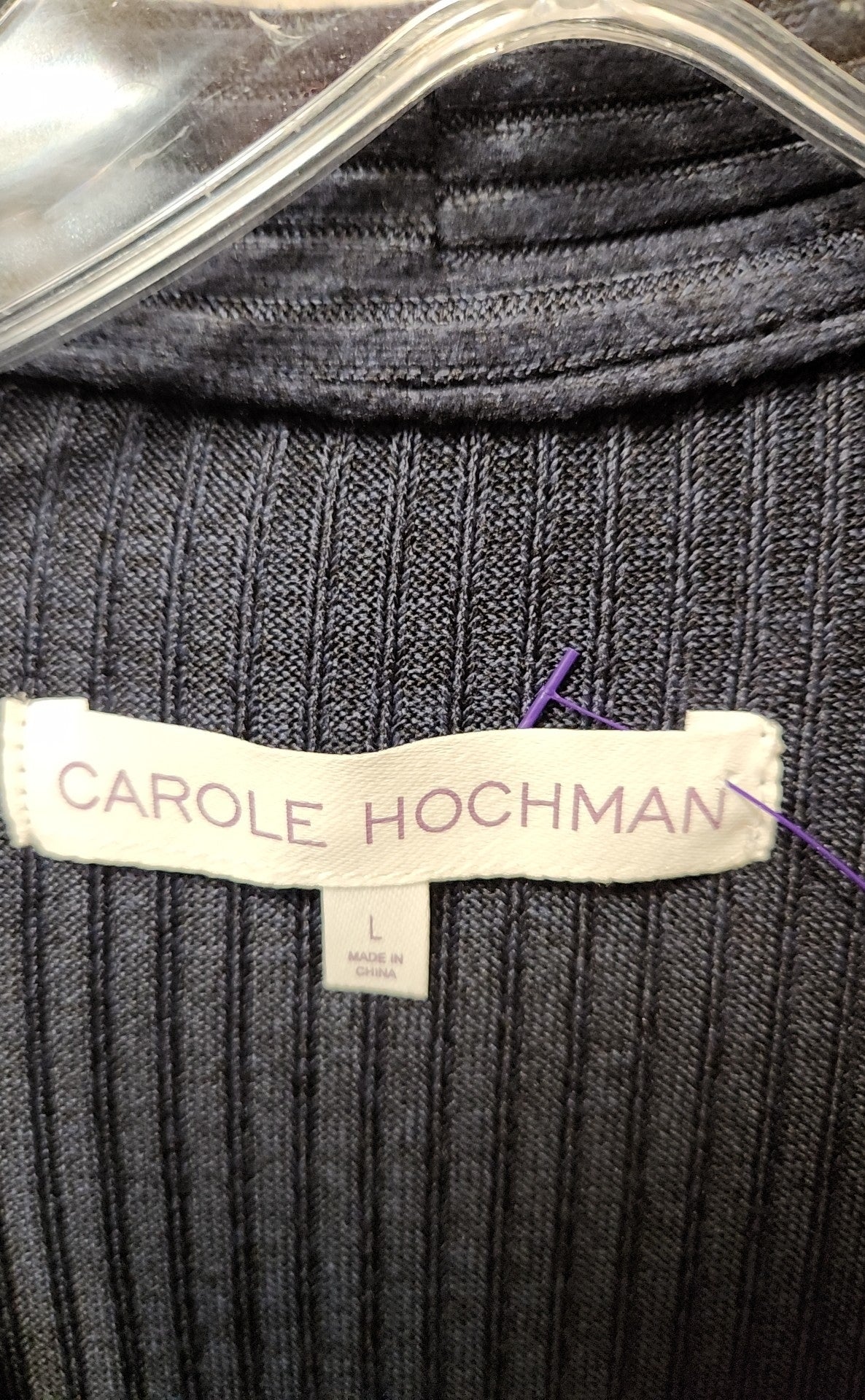 Carole Hochman Women's Size L Navy Cardigan