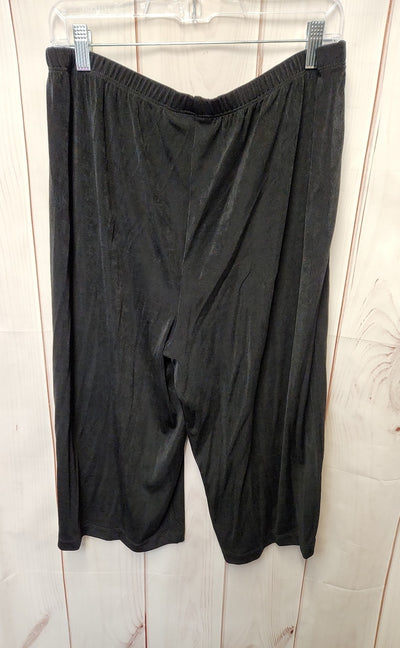 Chico's Travelers Women's Size 3 = US 16 Petite Black Pants Crop
