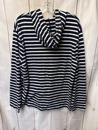 J Crew Men's Size XL Navy Hooded Long Sleeve Top
