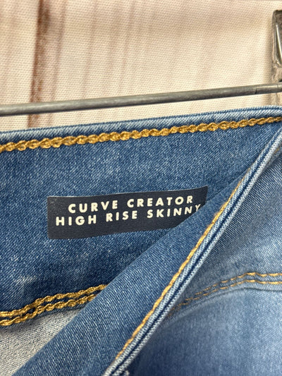 Curve Appeal Women's Size 31 (11-12) Blue Jeans Curve Creator High Rise Skinny