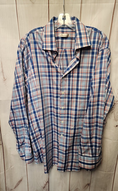 Peter MIllar Men's Size XL Blue Shirt