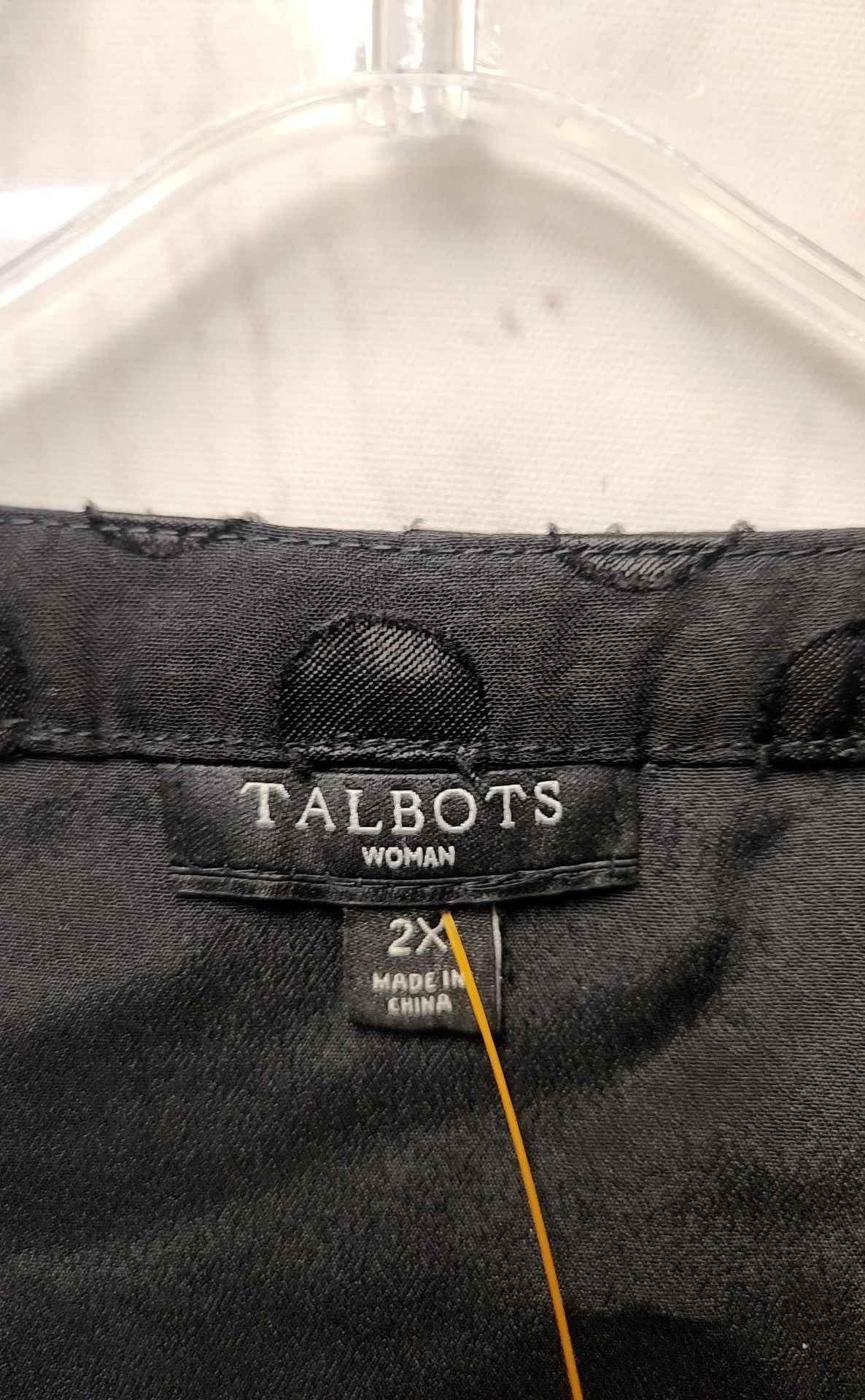 Talbots Women's Size 2X Black Long Sleeve Top