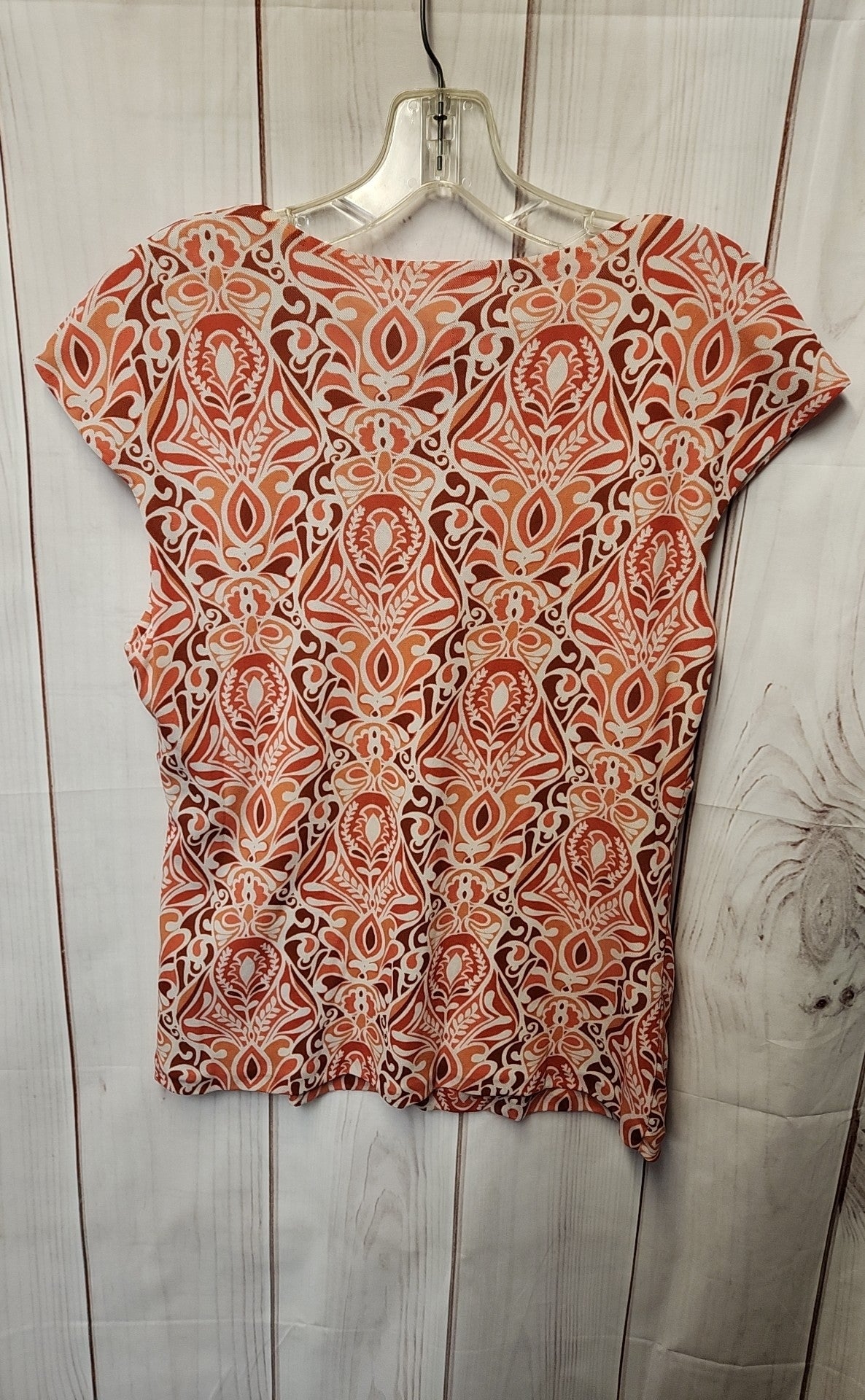 Ann Taylor Women's Size L Orange Short Sleeve Top