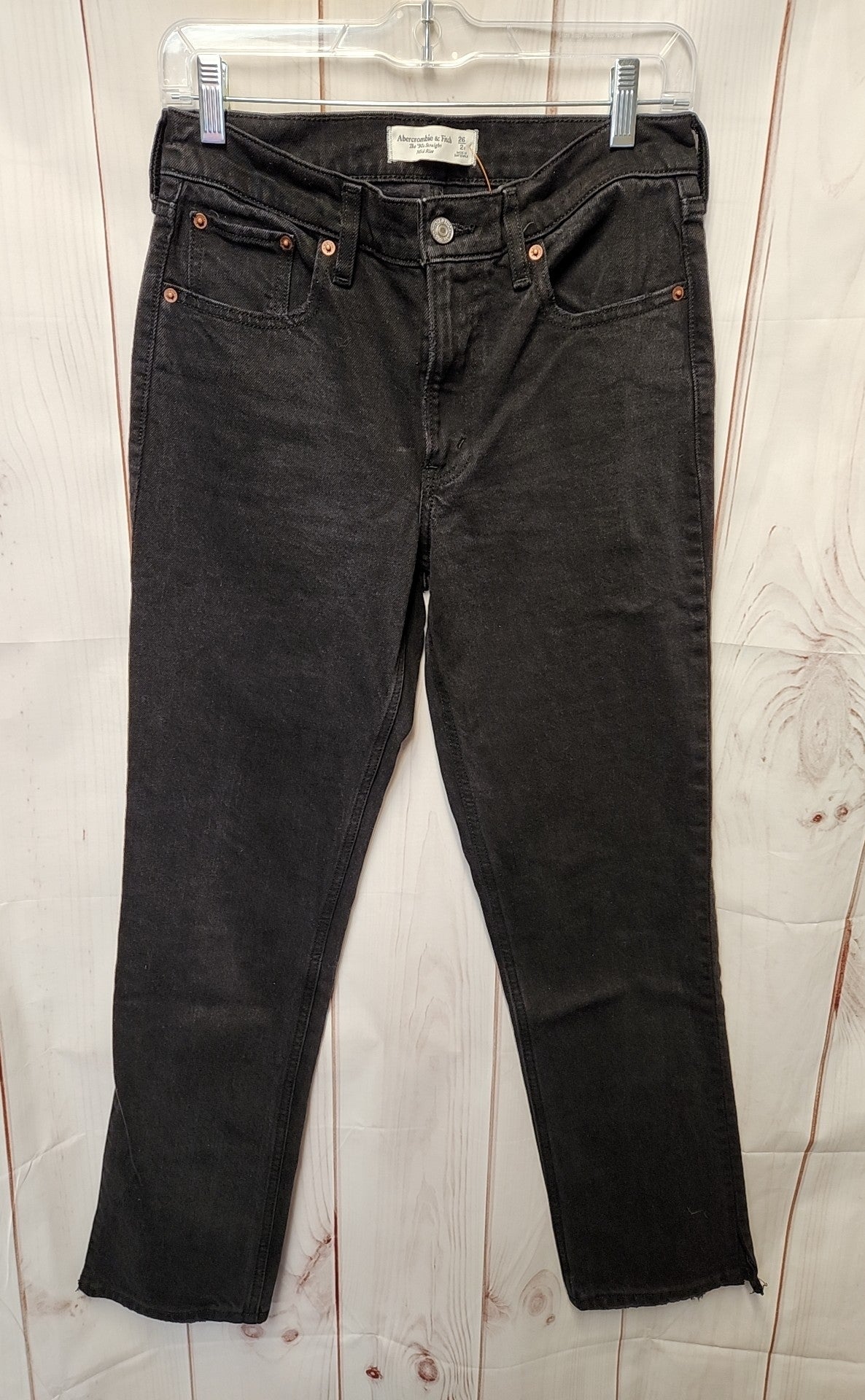 Abercrombie & Fitch Women's Size 26 (1-2) Black Jeans the '90s Straight