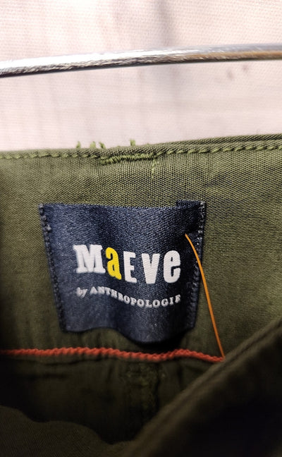Maeve Anthropologie Women's Size 27 (3-4) Green Pants The Collette
