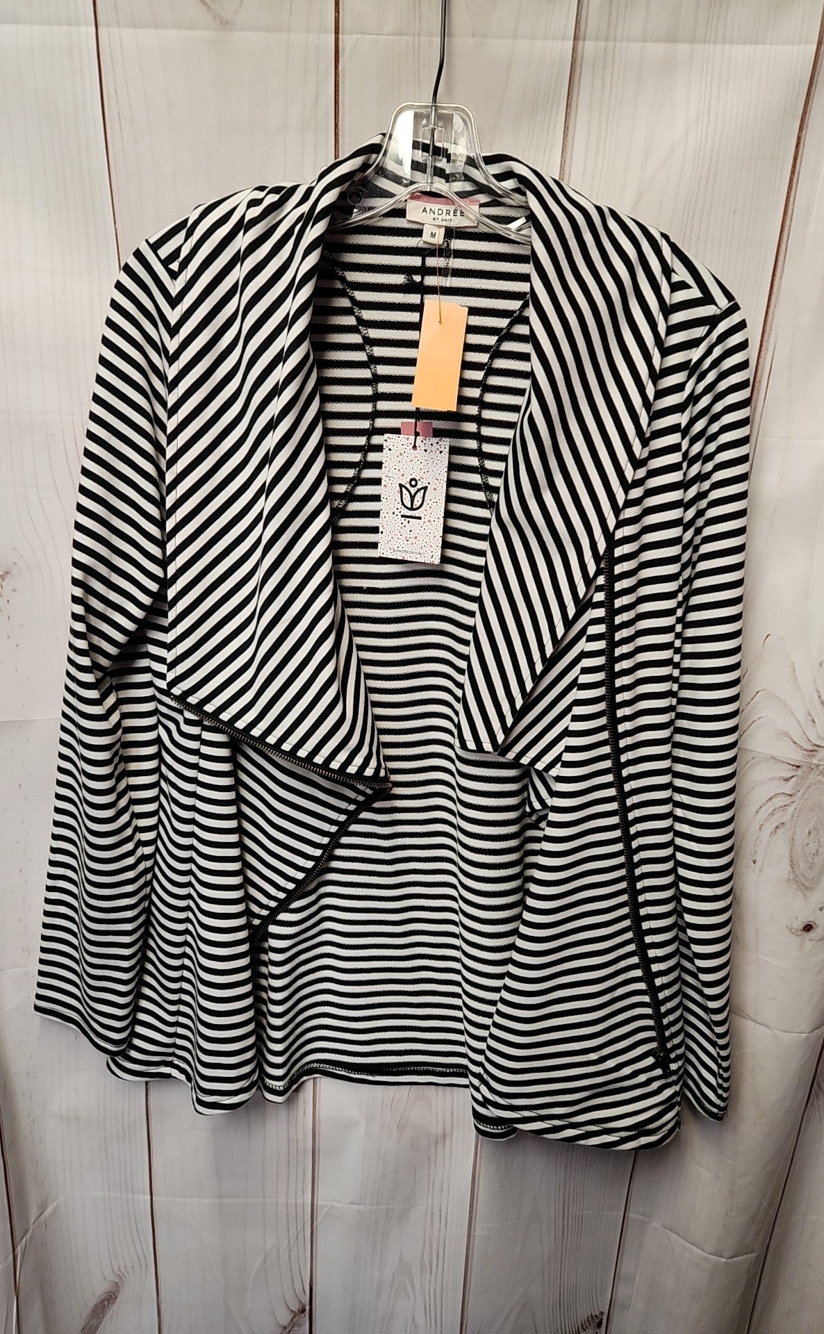 Andree by Unit Women's Size M White & Black Cardigan