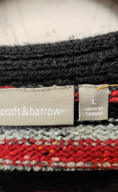 Croft & Barrow Women's Size L Red & Black Cardigan