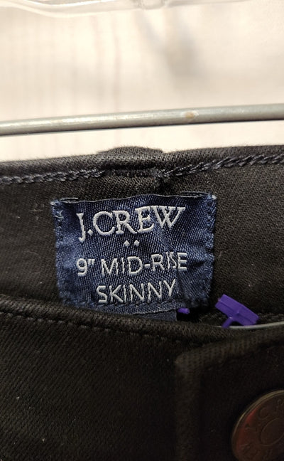 NWT J Crew Women's Size 28 (5-6) Black Pants 9" Mid Rise Skinny
