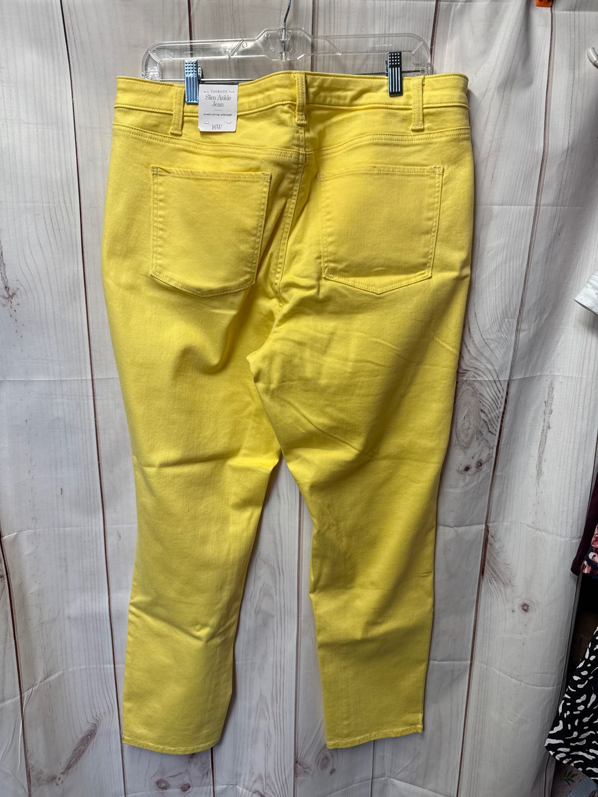 Talbots Women's Size 33 (15-16) Yellow Jeans Slim Ankle Jean